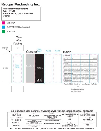 Pdp (Man 070 Prf 0000c  Tinted Primer Bs Spf 20   Label Page 0001)